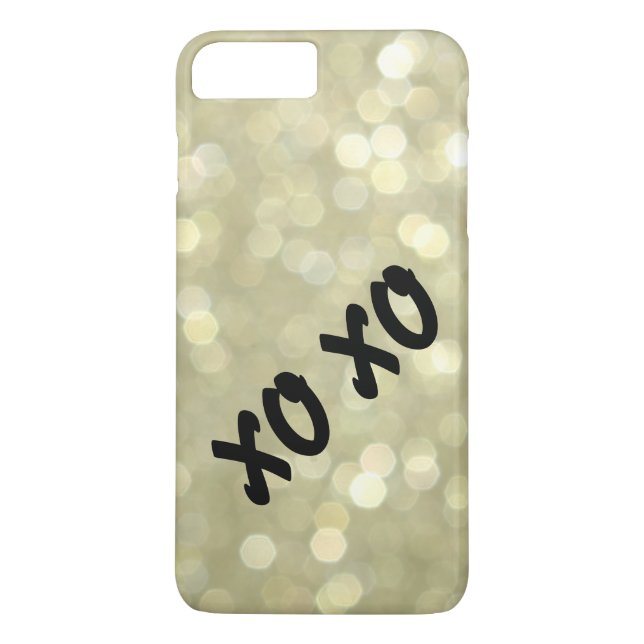 Hugs & Kisses Gold iPhone 7 Plus Case (Back)