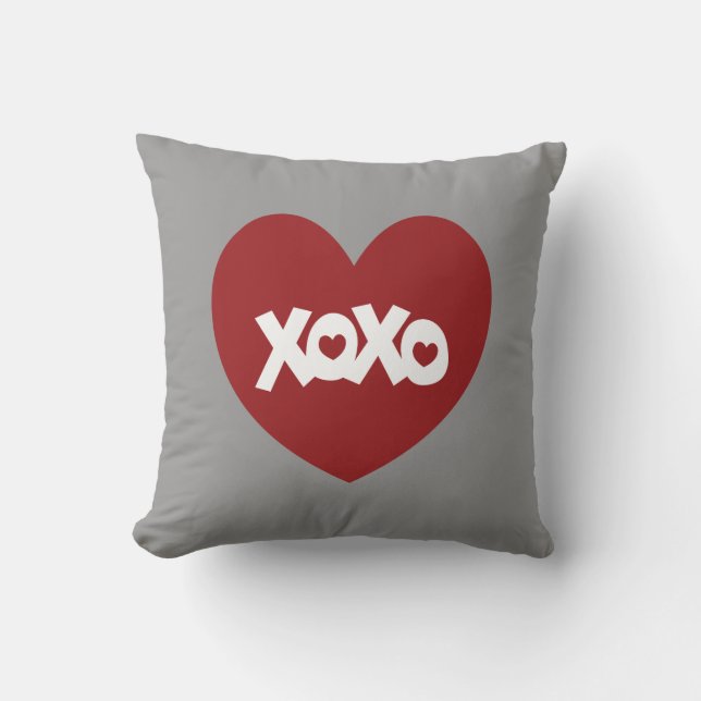 Hugs & Kisses Love & Hearts Cushion (Front)