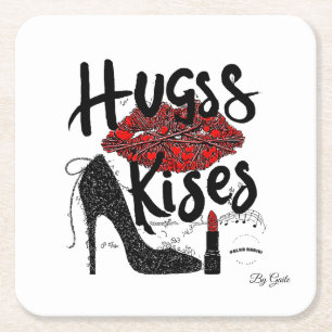 Hugs & Kisses Paper Coaster (6) By Gaile