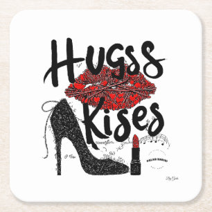 Hugs & Kisses Paper Coaster (6) By Gaile