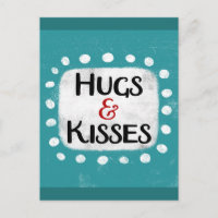 Hugs & Kisses Postcard