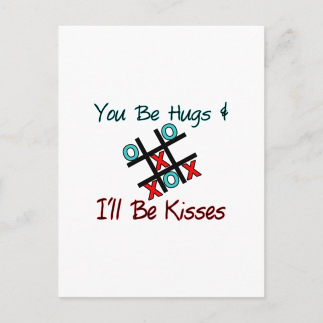 Hugs & Kisses Postcard (Front)