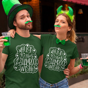 Hugs, Kisses & Shamrock Wishes St. Patrick’s Day  T-Shirt