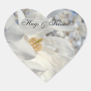 Hugs & Kisses! stickers White Magnolia Flowers