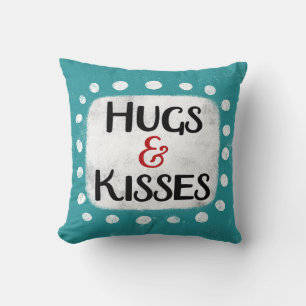 Hugs & Kisses Throw Pillow