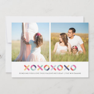 Hugs + Kisses Valentine's Day Card - Powder