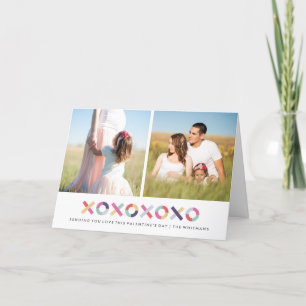 Hugs + Kisses Valentine's Day Card - Powder