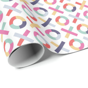 Hugs + Kisses Valentine's Day Gift Wrap - Powder