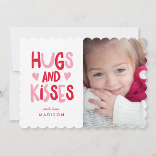 Hugs & Kisses Valentine's Day Photo Card