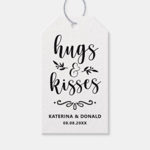 Hugs & Kisses Wedding   Bridal Shower Favour Gift Tags