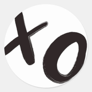 Hugs & Kisses XO Round Stickers