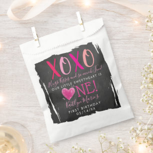 Hugs & Kisses (XOXO) Valentine's Day 1st Birthday Favour Bags