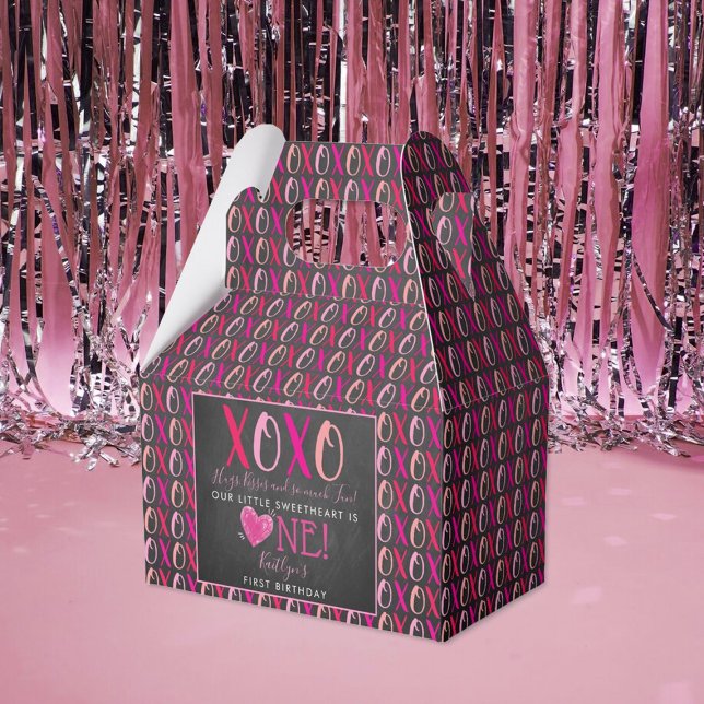 Hugs & Kisses (XOXO) Valentine's Day 1st Birthday Favour Box (Creator Uploaded)