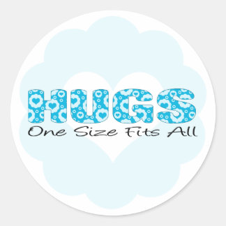 Hugs One Size Fits All Classic Round Sticker