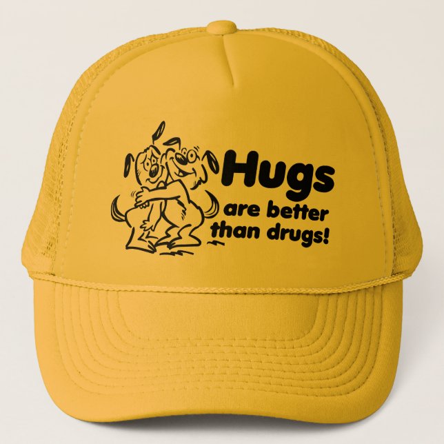 Hugs or Drugs? Trucker Hat (Front)
