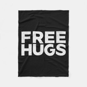 Hugs Tee - Funny Hugs  Fleece Blanket
