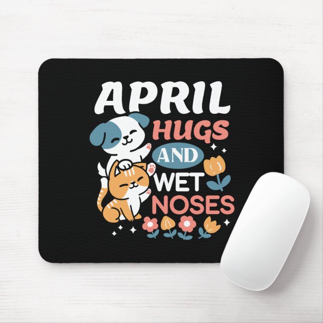 Hugs, Wet Noses, and Spring Vibes – Playful Pet Mouse Mat (With Mouse)