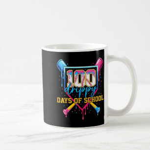 Hugvyn 100 Drippy Days Of School Baseball Ice Crea Coffee Mug