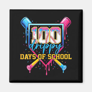 Hugvyn 100 Drippy Days Of School Baseball Ice Crea Magnet
