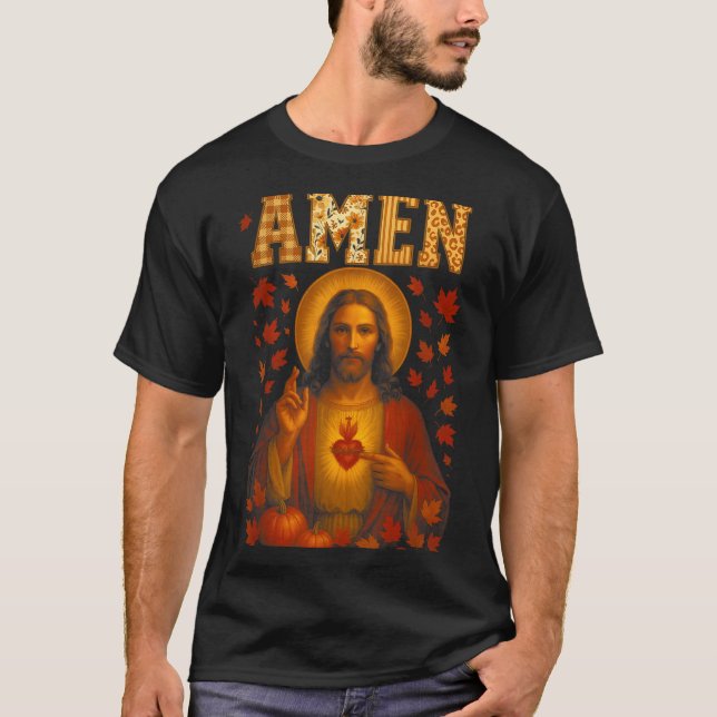 Hugvyn Amen Fall Jesus Christian Bible Verses Than T-Shirt (Front)