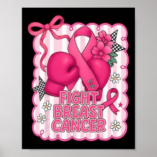 Hugvyn Breast Cancer Preppy Fight Support Boxing G Poster