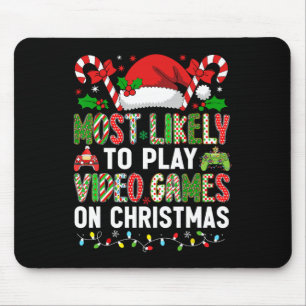 Hugvyn Christmas Most Likely To Play Video Games G Mouse Mat
