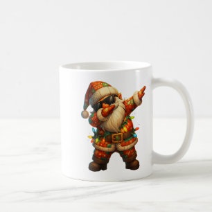 Hugvyn Christmas_ Patchwork Dabbing Santa Claus Xm Coffee Mug