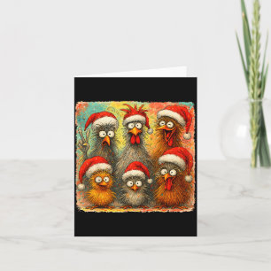 Hugvyn Christmas Santa Chicken Crazy Eagerlys Roos Card