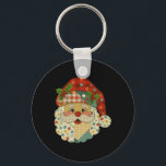 Hugvyn Christmas Santa Claus Patchwork Matching Fa Key Ring<br><div class="desc">Hugvyn Christmas Santa Claus Patchwork Matching Family Xmas</div>