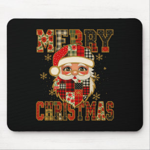 Hugvyn Christmas Santa Claus Patchwork Merry Chris Mouse Mat