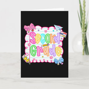 Hugvyn Ck To School Cute Second Grade Preppy Teach Card