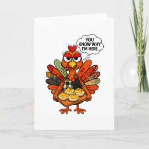 Hugvyn Deviled Eggs You Know Why Im Here Thanksgiv Card