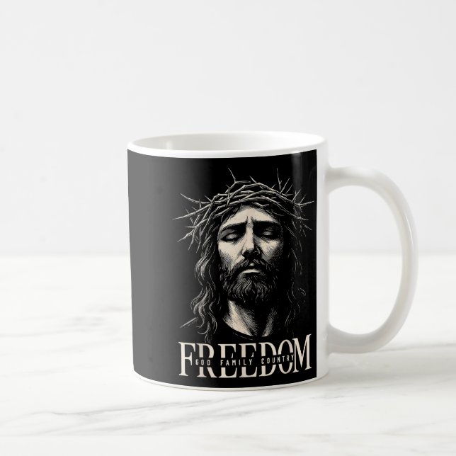 Hugvyn Dom Jesus Christian Face Crown God Family C Coffee Mug (Right)