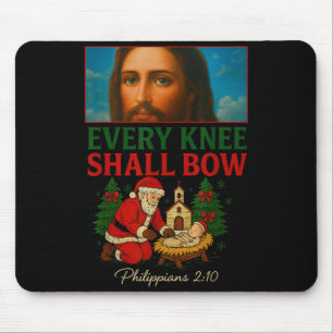 Hugvyn Every Knee Shall Bow Santa Jesus Nativity C Mouse Mat