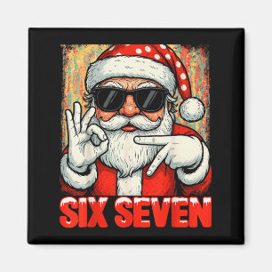 Hugvyn Funny Six Seven Meme Christmas Cool Santa S Magnet