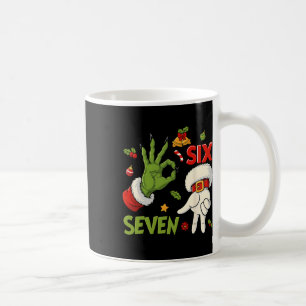 Hugvyn Funny Six Seven Meme Christmas Santa Saying Coffee Mug