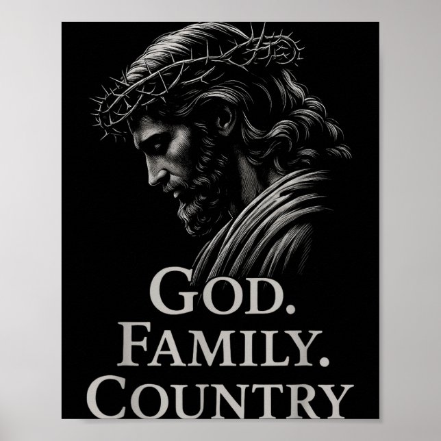 Hugvyn God Family Country Jesus Christian Faith Mi Poster (Front)