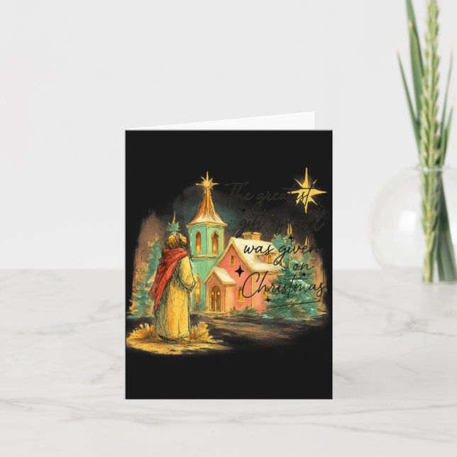 Hugvyn Greatest Gift Of All Religious Christmas Na Card (Front)