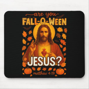 Hugvyn Halloween Are You Fall-o-ween Jesus Christi Mouse Mat