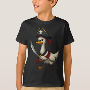 Hugvyn Halloween Pirate Goose Spooky Goose Costume T-Shirt
