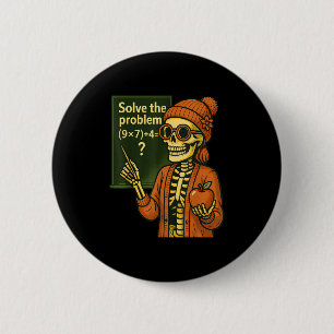 Hugvyn Halloween Skeleton Six Seven 67 Meme Pemdas 6 Cm Round Badge
