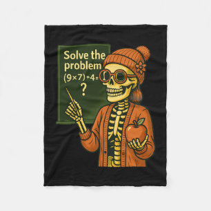 Hugvyn Halloween Skeleton Six Seven 67 Meme Pemdas Fleece Blanket