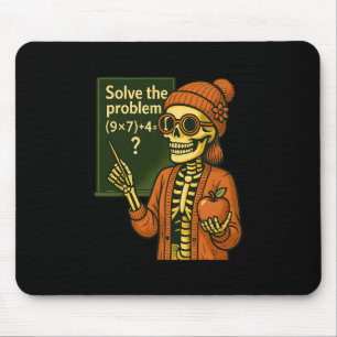 Hugvyn Halloween Skeleton Six Seven 67 Meme Pemdas Mouse Mat