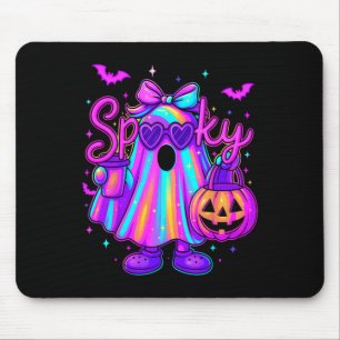 Hugvyn Halloween Spooky Ghost Girl Pastel Pumpkin Mouse Mat