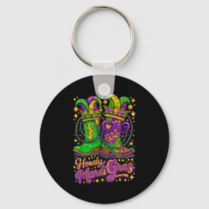 Hugvyn Howdy Mardi Gras Western Boot Cowgirl Louis Key Ring