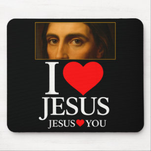 Hugvyn I Love Jesus I Heart Jesus Faith American C Mouse Mat
