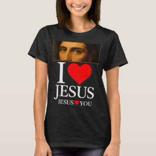 Hugvyn I Love Jesus I Heart Jesus Faith American C T-Shirt