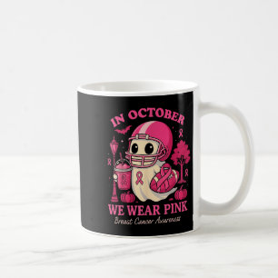 Hugvyn In October We Wear Nk Ghost Halloween Breas Coffee Mug