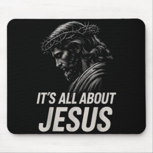 Hugvyn Its All About Jesus Christian Faith Patriot Mouse Mat