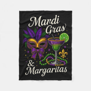 Hugvyn Mardi Gras And Margaritas Louisiana New Orl Fleece Blanket